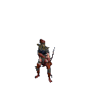 Trapaceira com armadura mdia, arco e flecha